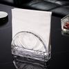 Tissue Holder, Crystal Glass Modern Style, Durable Scratch-Resistant Organizer, Dispenser for Restaurant Napkins Business