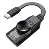 GS3 USB 2.0 External Sound Card Virtual 7.1 Channel Sound Card Adapter Plug and Play with Hdphone Microphone  s Volume Control   Mic Games Sound