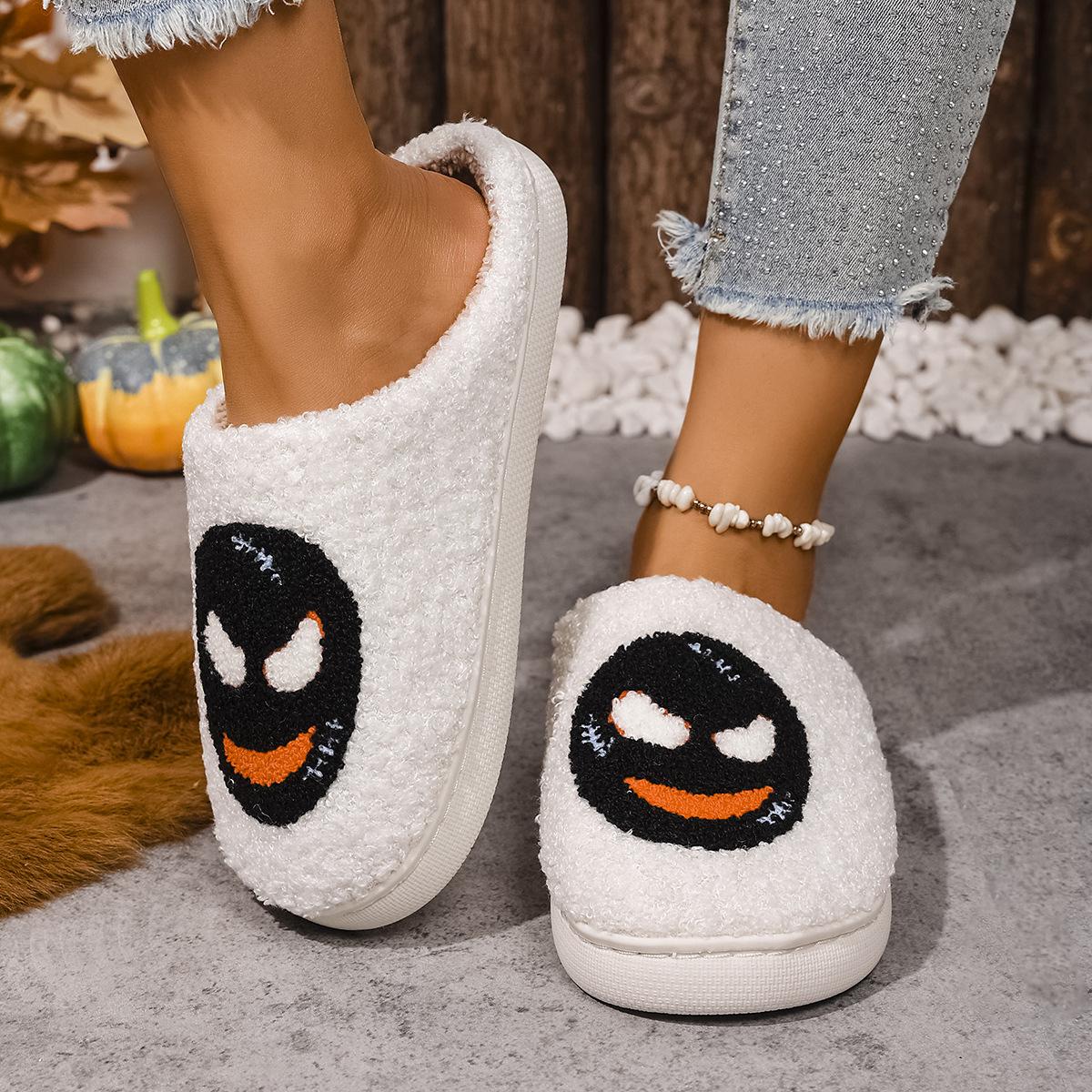 Cross-Border Halloween Cartoon Warm Thick-Soled Cotton Slippers 40-41