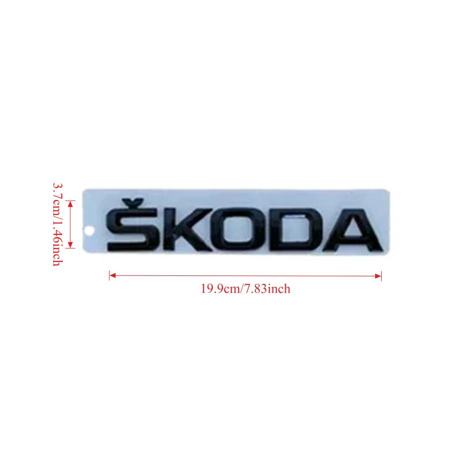 1PC ABS Car Rear Emblem Trunk Badge Sticker for Octavia Kodiaq Karoq Superb Rapid Fabia Kamiq Yeti 4x4 Letter Logo Accessories