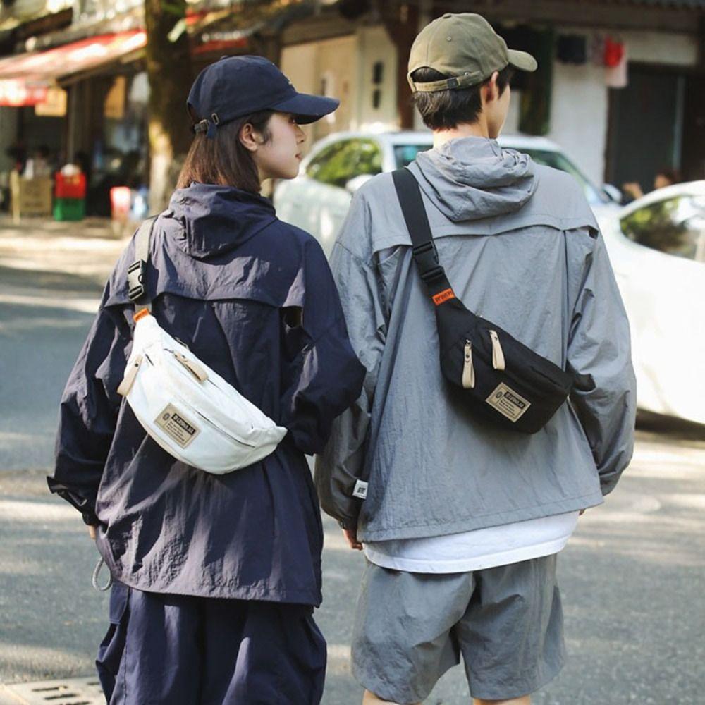 Nylon Japanese Harajuku Crossbody Bags Simple Waist Bag Messenger Bags Shoulder Bags Female