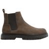 Zara Vintage Versatile Suede Round Toe Chunky Sole Short Chelsea Boots Men boots Gray-Brown 12037520-38
