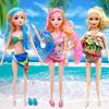 Fashion 30Cm Girl Doll With Clothes Beach Swimming Costume Toy 12 Joints Vegan Body + Head 1/6 Dress Up Dolls Toy Birthday Gift