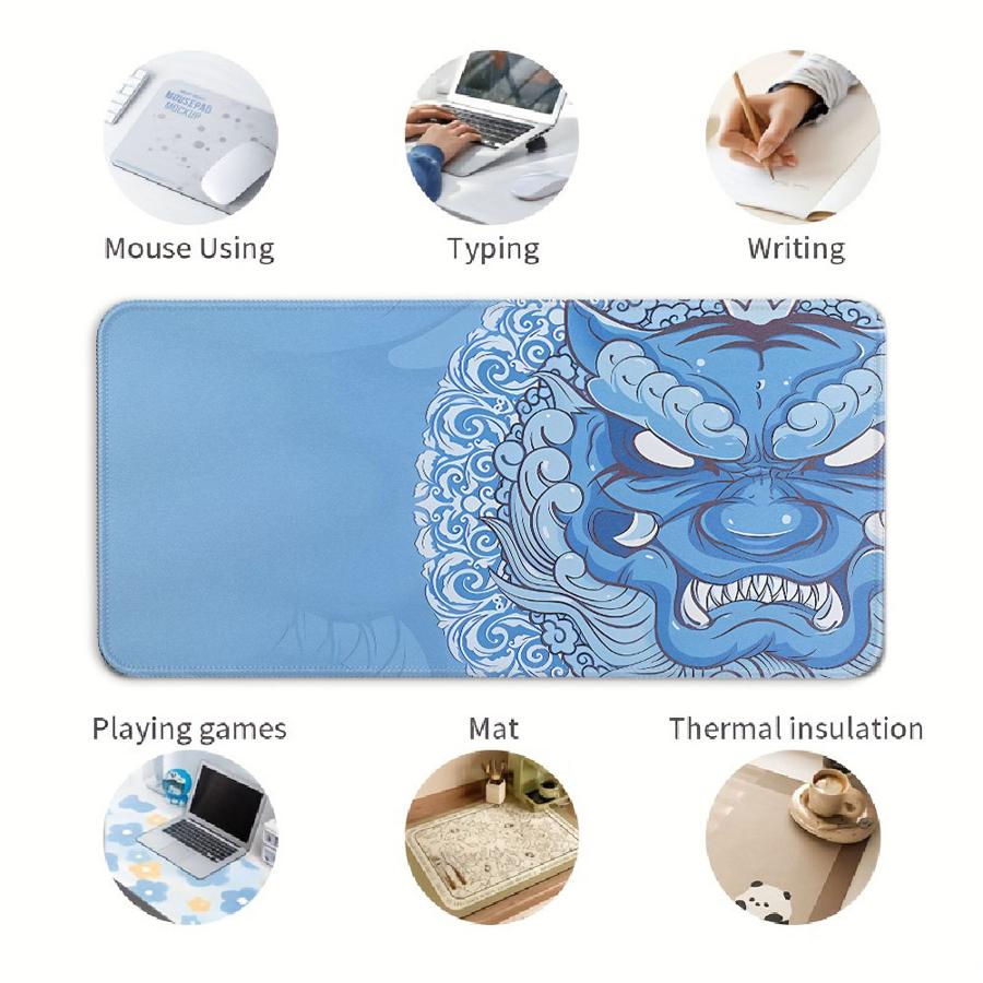 Оверлок Килимок для миші Килимок для клавіатури та миші Настільні аксесуари Комп'ютерний Килимок для ноутбука Килимок для ігрової консолі офісний Килимок Кіберспортивний Тигр Милий