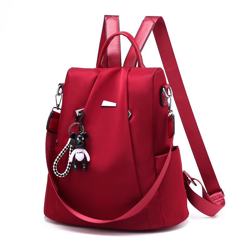 

European & American Women s Oxford Cloth Anti-Theft Lightweight Backpack - Fashionable & Casual Double Shoulder Design. червоний