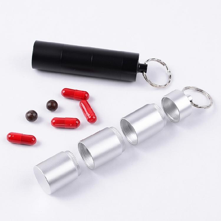 Keychains Pills Holder 3 Grids Medicine Box Case Waterproofs Container Bottles for Travel Purse Pocket Easy to Carry