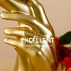 Gold Hand Held Rose Resin Statue, Luxury Romantic Gift for Valentine Anniversary, Elegant Home Table Decor for Women