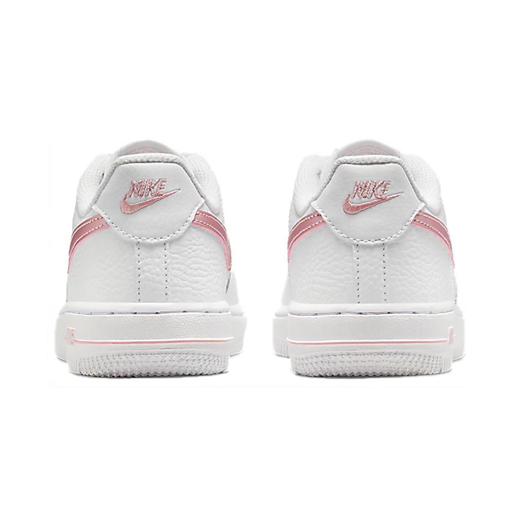 Nike Air Force 1 Slip Resistant Abrasion Resistant Low Top Skateboard Shoes White Pink Children Aged 3 7 Years Old CZ1685-104