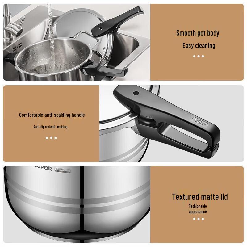 SUPOR YS22ED 304 Stainless Steel Pressure Cooker