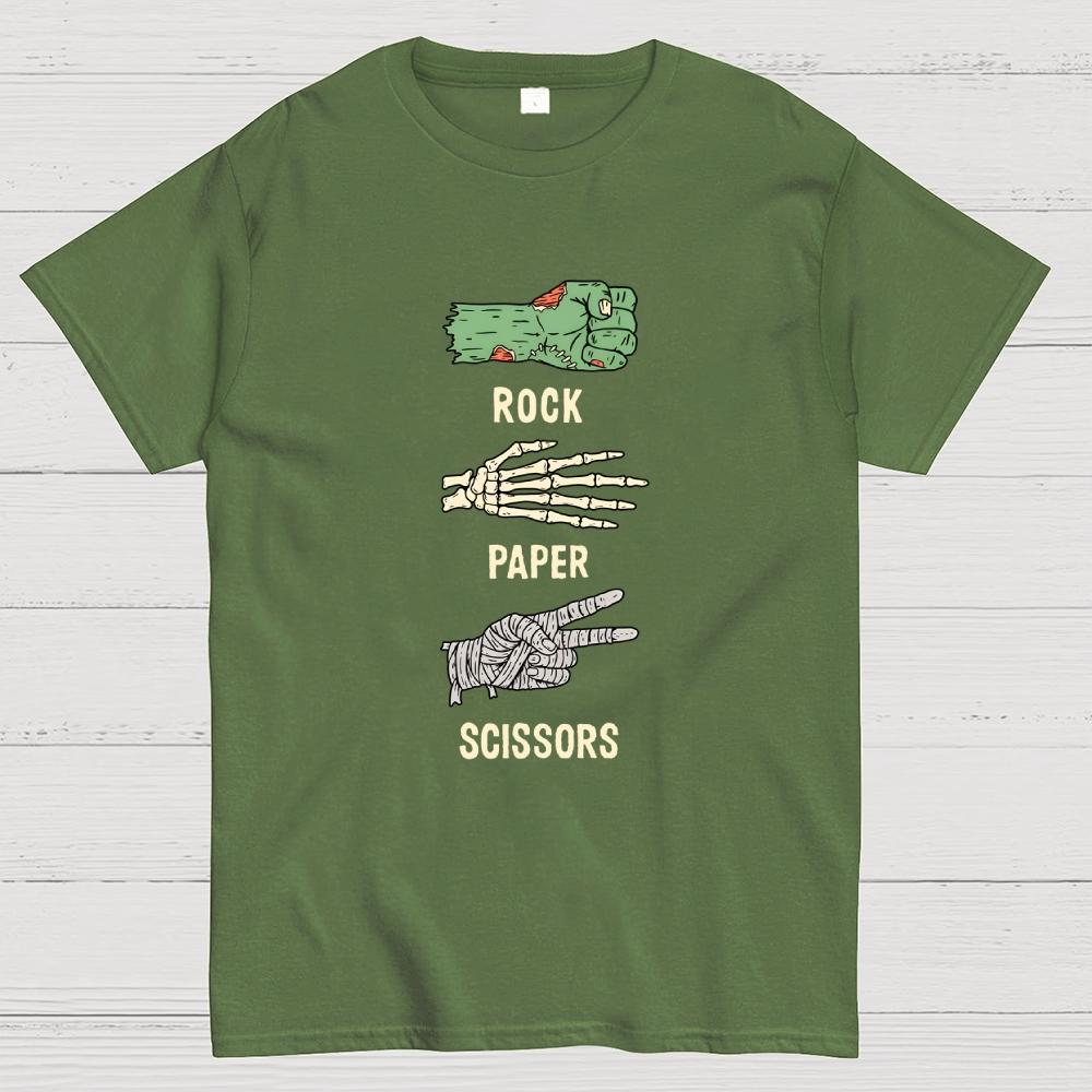 Rock Paper Scissors – Halloween Cotton Summer Casual Cool Loose T-Shirt