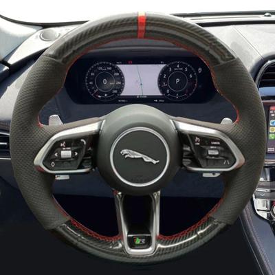 Custom DIY Car Steering Wheel Braid Cover 100% Fit For Jaguar XF XJL XE F-PACE F-TYPE Auto Interior Accessories Steering