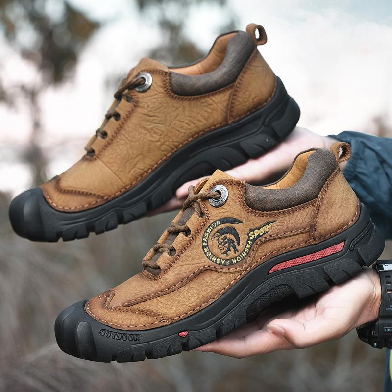 Men's Travel Casual Shoes Casual Hiking New Outdoor Camping Hiking Shoes Men's Leather Sneakers