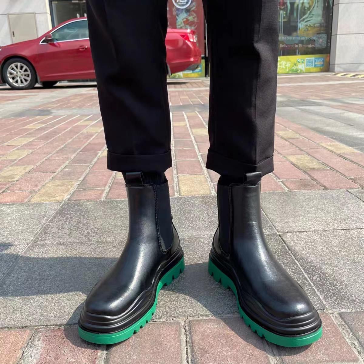 Мужские ботинки Челси Мартинс Осень/Зима 2022: Модный стиль сигареты средней высоты 43