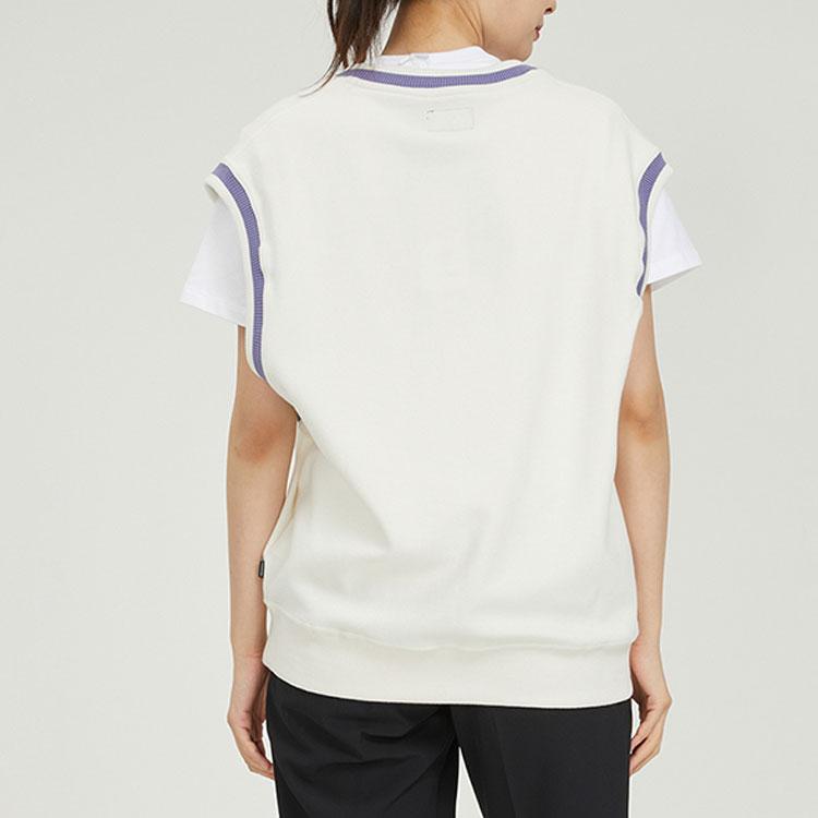 Converse Tank Tops Women's White V Neck Moderate Straight Fit 10024883-A01