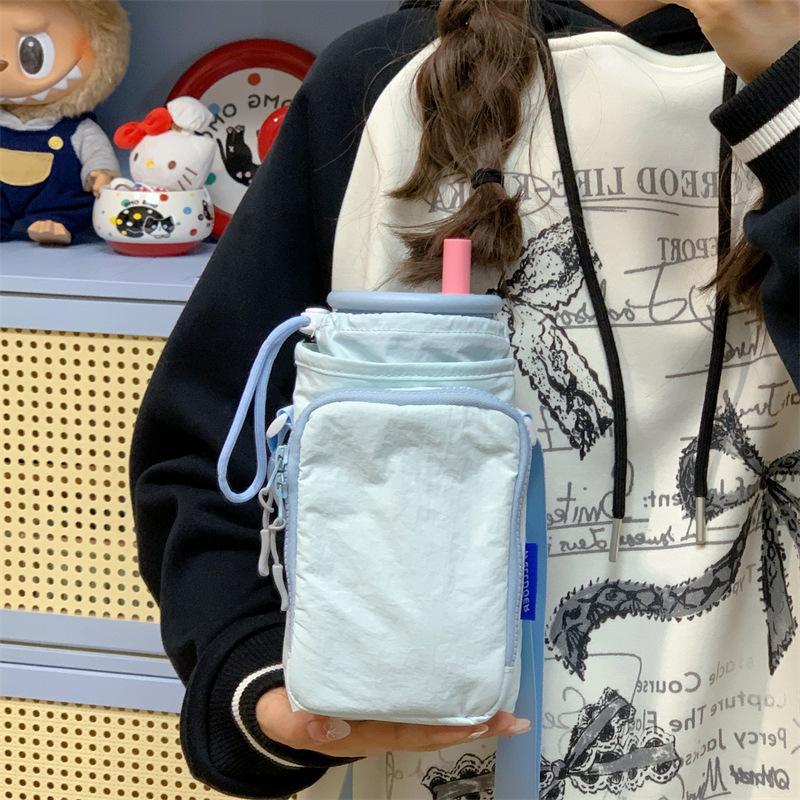 2025 New Outdoor Travel Kettle Bag with Mobile Phone Bag Messenger Bag Men's and Women's Leisure Sports Portable Drawstring Bag