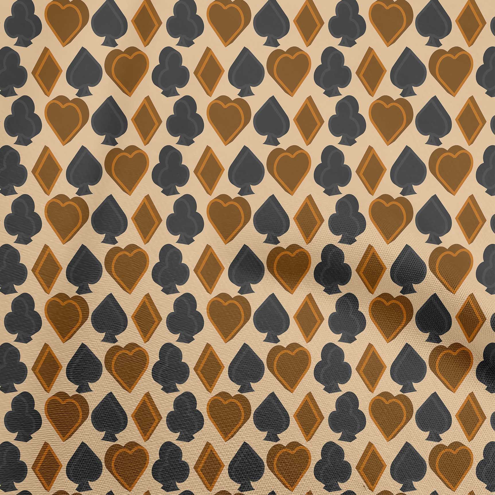 

oneOone Cotton Flex White Fabric Poker Card Швейні Ремісничі проекти Принти на тканині 40 дюймів 42 Inch Wide - Viscose Chiffon жовтий