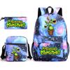 Monster Concert My Singing Monsters Three-Piece Schoolbag Backpack Large Capacity Student Schoolbag