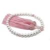 Eizen Nenjuya Prayer Beads for Women Shell Pearls Woven Prayer Bag Natural Shell Nucleus Human Silk Tassel Pink Crimson Crystal Prayer Beads Can Be