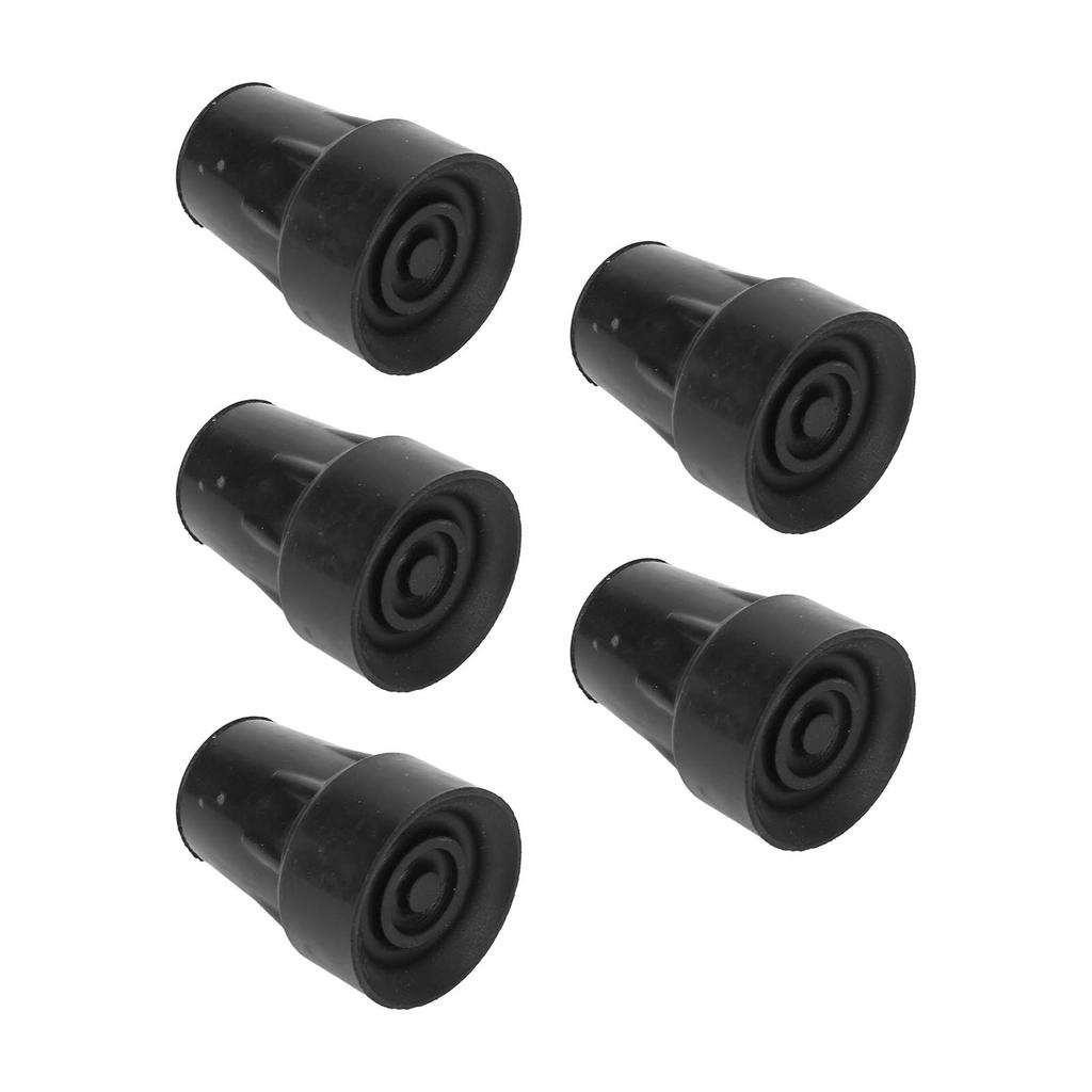 5 Stück Krückenkappen Schwerlast Gummi Verdicken Gehstock Krücke Ersatzkappen 22mm/8.7in Schwarz