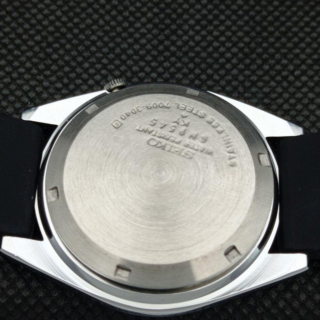 REFURBISHED VINTAGE SEIKO 5 AUTOMATIC 7009A JAPAN MENS BLACK WATCH 598-a313049-9 SKU598-a313049