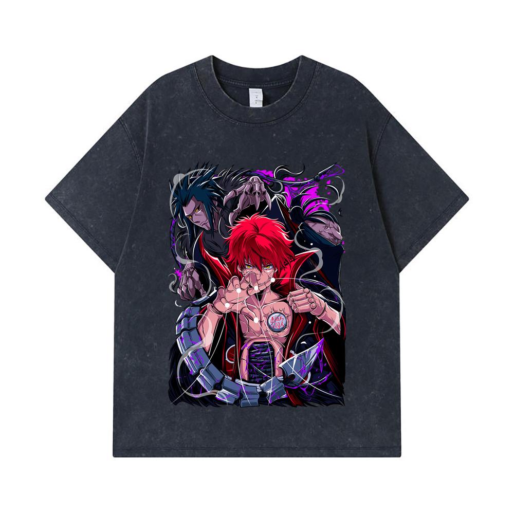 275 GSM Washed T-shirts 100% Cotton Naruto V11 Sasori Print Unisex Heavy Cotton T Shirt
