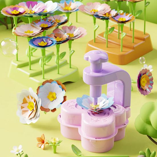 1 Set DIY Fabric Flower Bouquet Kit Kids Handmade Colorful Flower Making Toy Toddlers Girls Educational Floral Bouquet Arts Crafts Activities Toy