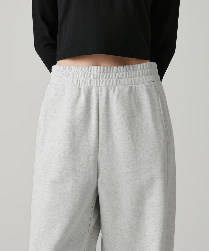 MUSINSA STANDARD WOMAN Women'S Wide Sweatpants [Melange Light Grey]