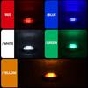 12V-24V 6-LED Truck Trailer Side Marker Light Clearance Turn Signal Warning Light Chrome Plated Waterproof Housing for Vehicles