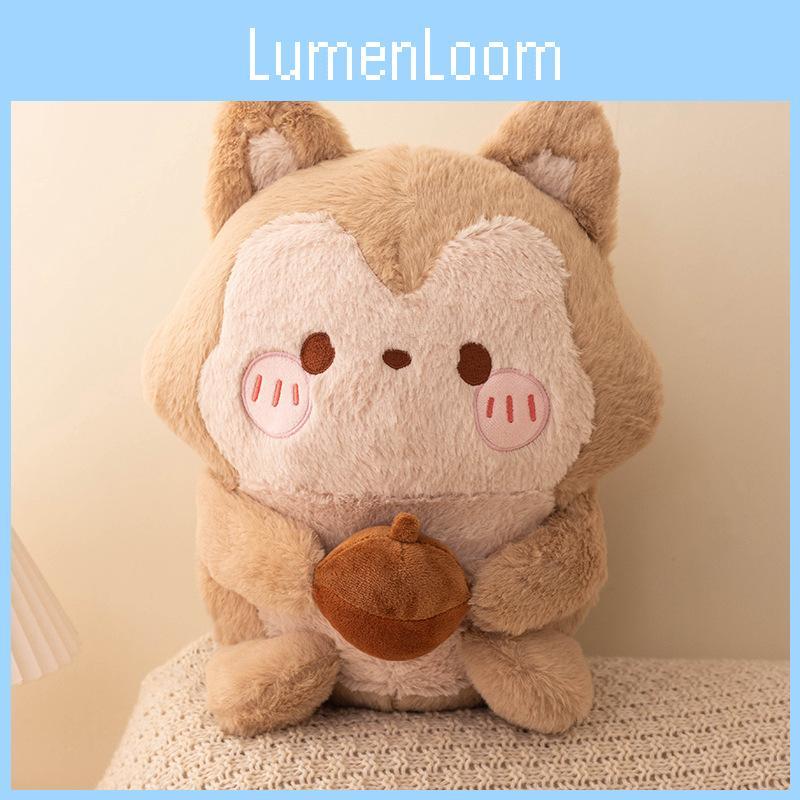 With Pine Squirrel Cone Plush Toy Stuffed Doll Home Bedroom Decoration Gift Kids