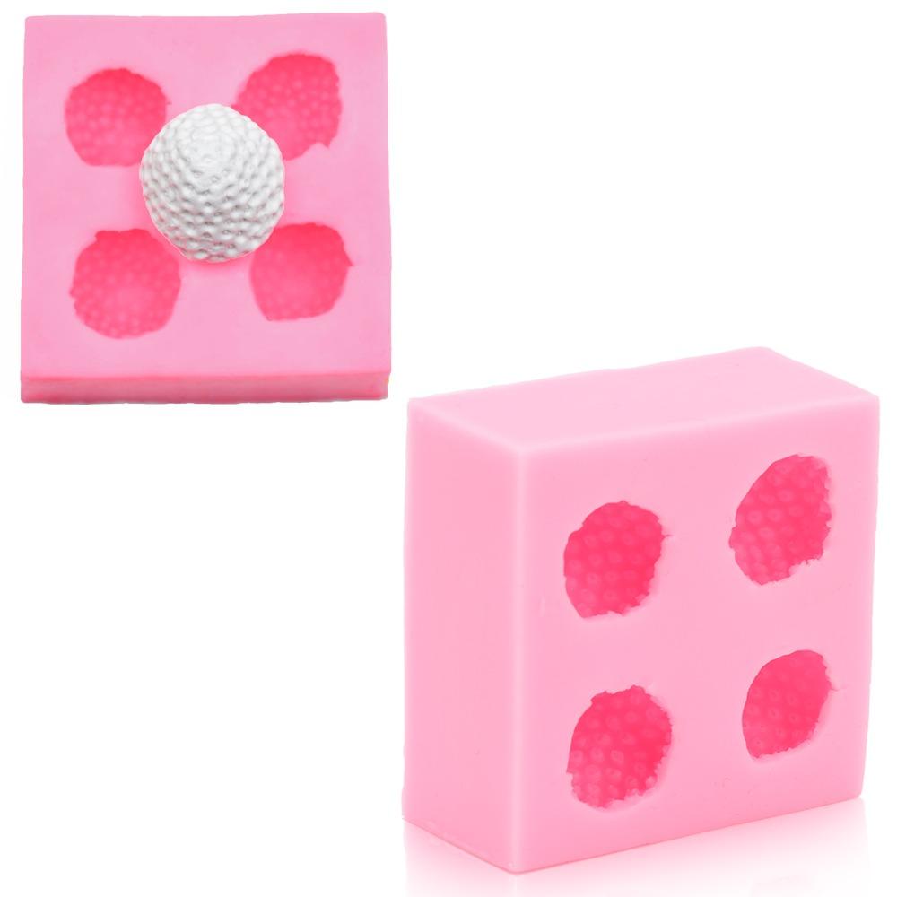 3D Strawberry Shape Strawberry Silicone Mold 4-Cavity Baking Mould Chocolate Mold  Party Decoration