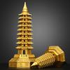 Copper Ornament Brass Nine-Layer Wen Chang Pagoda Home Office Study Room Desk Decoration Craft