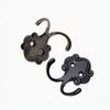 1Pcs Antique Double Head Coat Hat Bag Hanger Zinc Alloy Double Prong Hooks With Screws Portable Multifunctional Wall Hanging