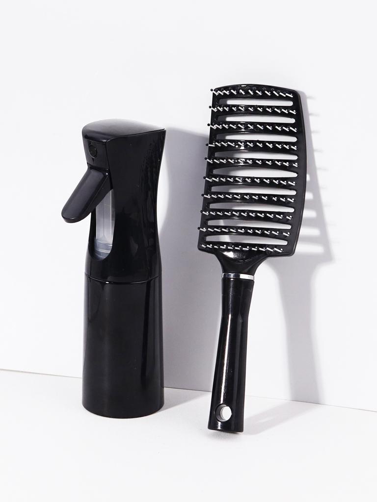 2pcs Hair Brushes Spray Bottle Set, Soft Hair Brush, Suitable for All Kinds of Hairstyles, Necessary for Travel
