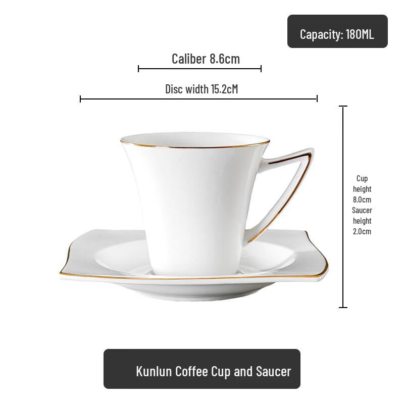 Kemai Kunlun Bone China Coffee Cup
