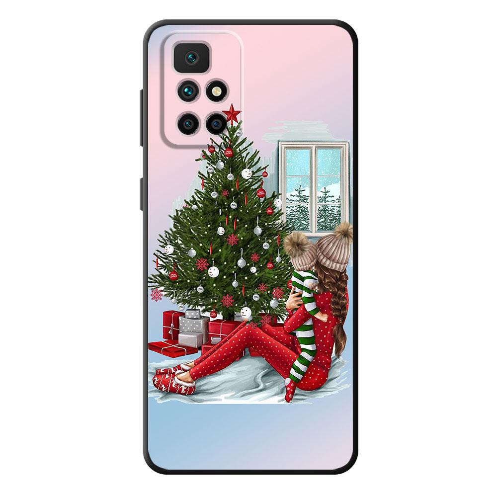 Frohe Weihnachten Mädchen Baum Silikon Funda Hülle Coque für Realme 6 5 9i 8i 7 5s V25 6s Narzo 7i 8 9 Pro 8 9 5G SE C17 7Pro 9Pro