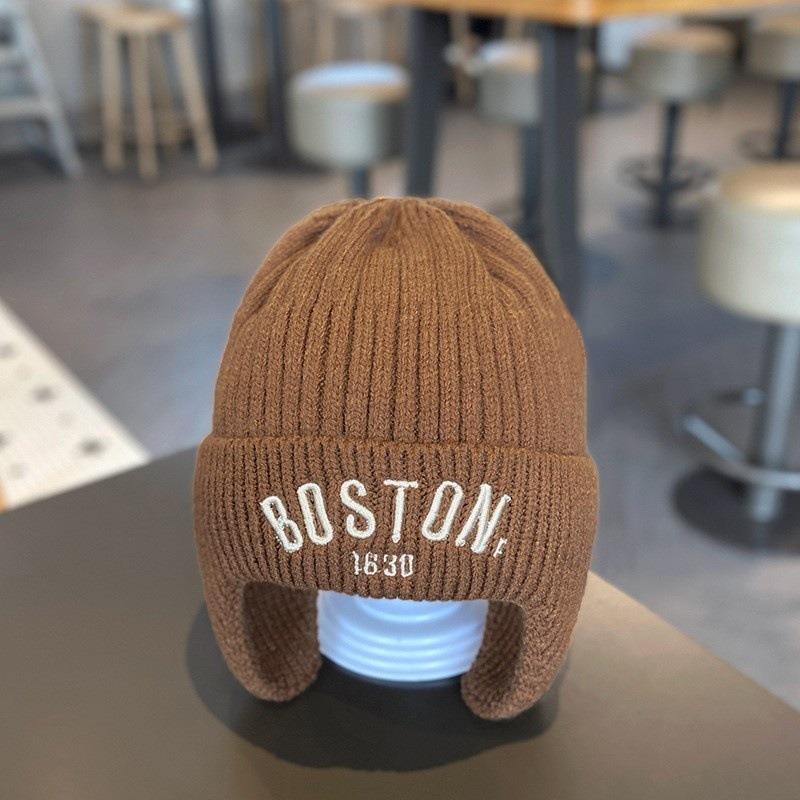 Children's Ear Caps Knitted Autumn and Winter Warm Boys and Girls Winter Windproof Versatile Pullover Baby Wool Hat