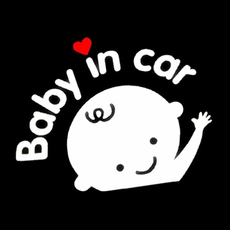 High Quality Funny Car Styling 3D Cartoon Stickers Baby In Car Warning Car-Sticker Baby On Board Car Accessories