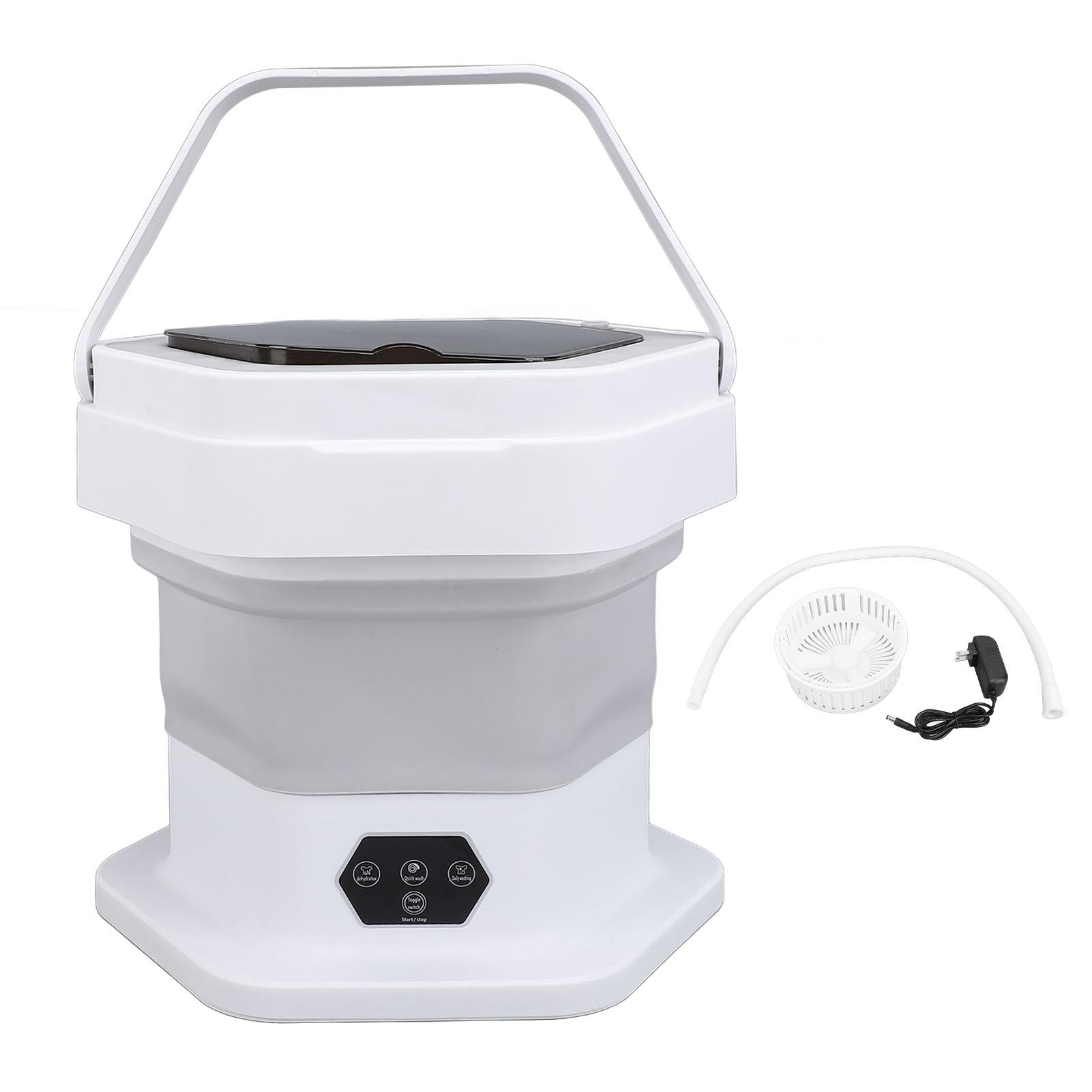 

Складная стиральная машина с корзиной для слива, емкость 8 л, портативная мини-стиральная машина для нижнего белья и носков для младенцев серый