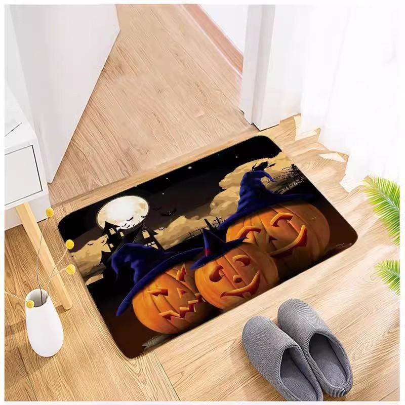 Cartoon Halloween Horror Floor Mat Restaurant Door Floor Mat Home Decoration Door Floor Mat Bathroom Toilet Floor Mat