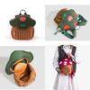 Cute Mushroom Mini Backpack For Kids With Pu Material And Zipper Closure For Daily Use