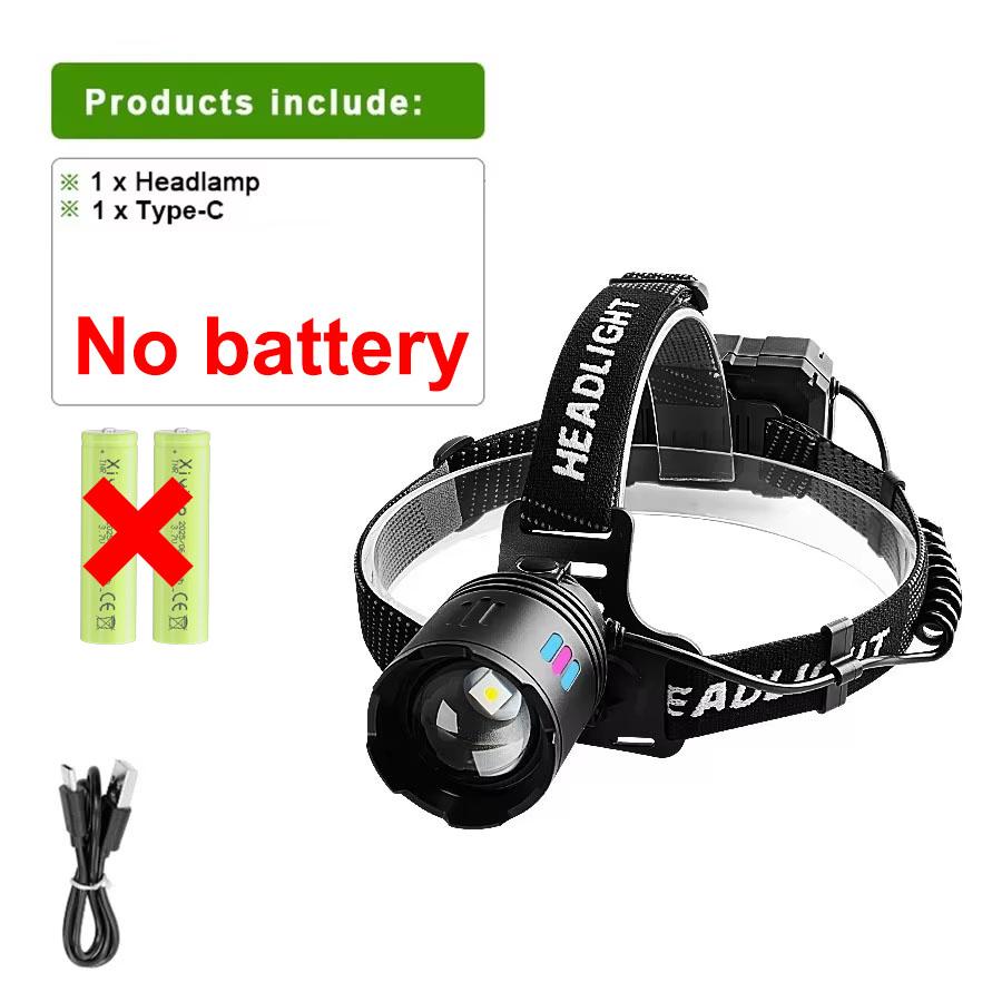 30000LM Powerful LED Headlamp Bright Long Shot 2000M Portable Head Lights Rechargeable Power Bank Fishing Camping Zoom Torchs