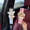 Line Art Puppy Car Seatbelt Plaid Shoulder Pad Car Decoration Couple's Universal Seatbelt Protector for All Seasons
