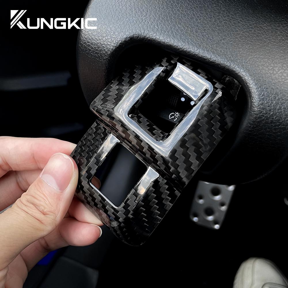Real Hard Carbon Fiber For Subaru BRZ Toyota GR86 2025 2025 2025 2025 Air Conditioner Button Sticker Trunk Switch Interior Trim