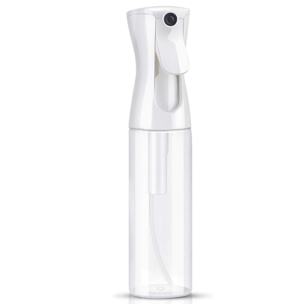 YAMYONE Mist Spray Continuous for Hair Home Pet Transparent Bottle, Alcohol-Resistant, 300ml, Spray, Ultra-Fine Atomization, Houseplants, Gardening,