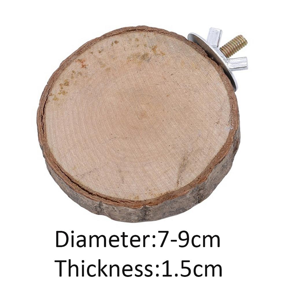 7-9cm Parrot Bird Cage Perches Platform Round Wooden Stand Board For Chinchilla Squirrel Birds Rest Toy