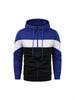 Men's Plus Size Color Block Hooded Zip-Up Cardigan Jacket - European & American Spring/Autumn Casual Wear