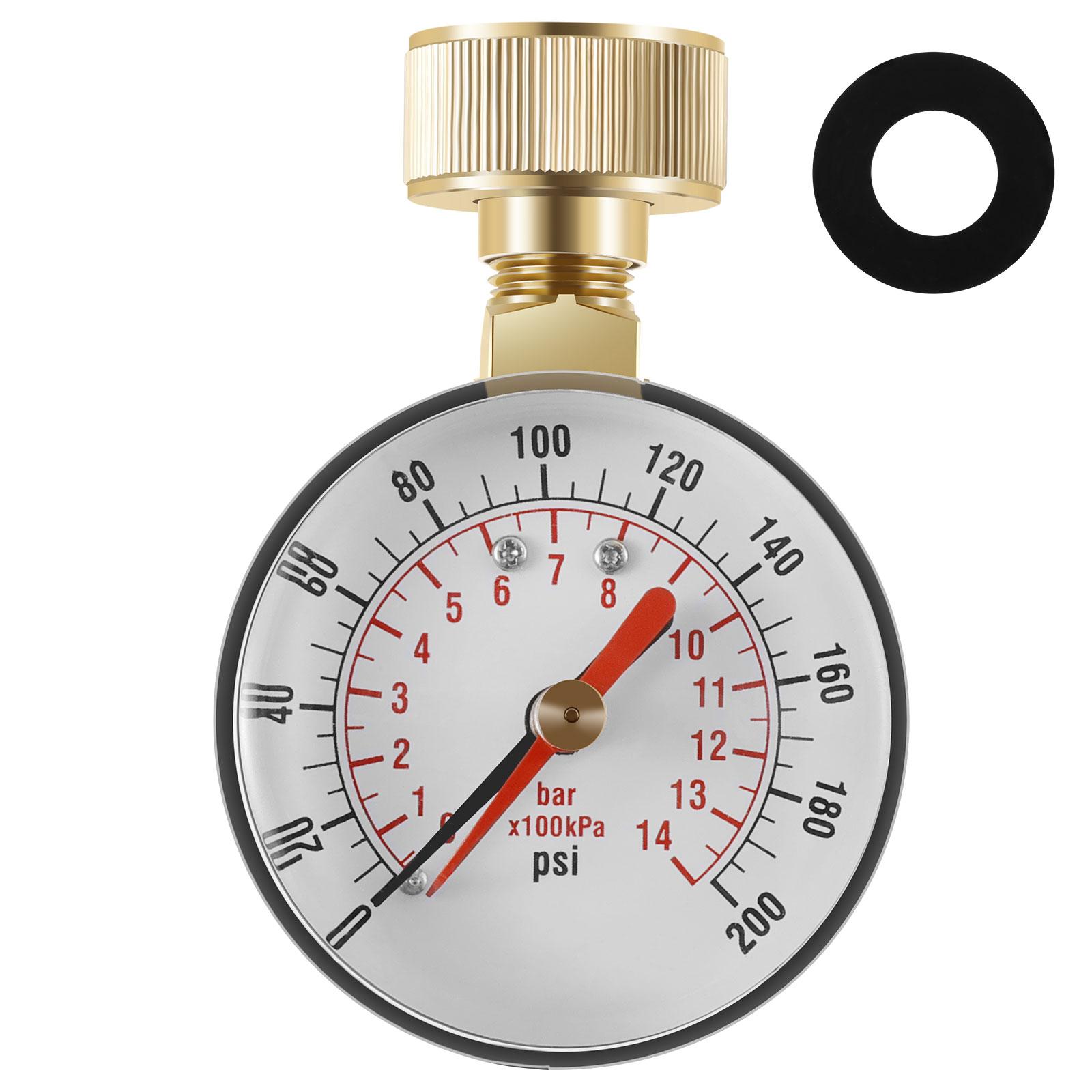 

Манометр TS-60-200PSI, манометр для проверки давления воды, циферблат для измерения давления воды в фильтре бассейна, внутренняя резьба для шланга 3/4 NPT