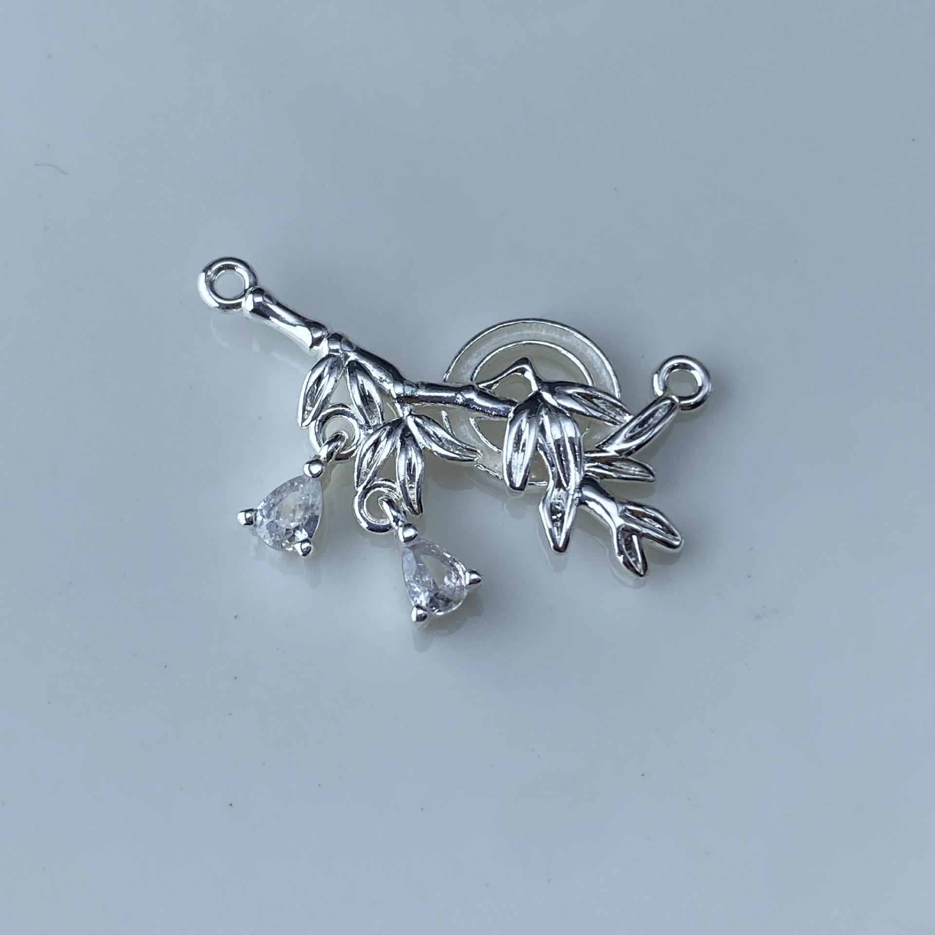 Retro Tassel Bamboo Zircon-Inlaid Color-Preserving DIY Beading Accessories with Crystal Spacer Beads