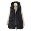 Medium and long cotton vest women's autumn and winter new versatile sleeveless thickened vest slim vest jacket