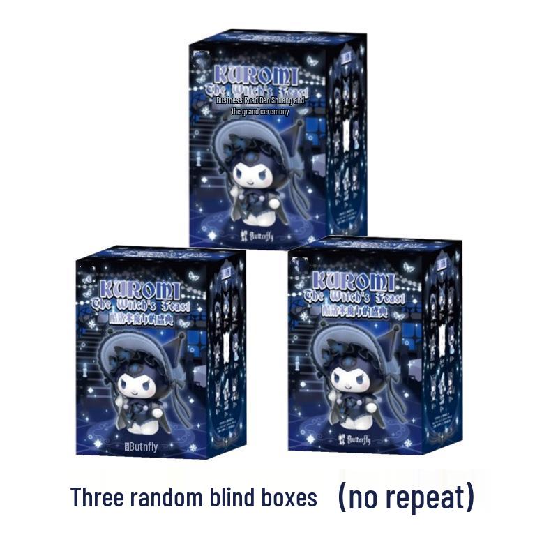 Figurină Cutie Surpriză Sanrio Kuromi Festinul Vrăjitoarei: Păpușă Ornament de Birou la Modă